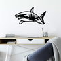 Wallity Shark - M Escultura de Pared Metálica Negra